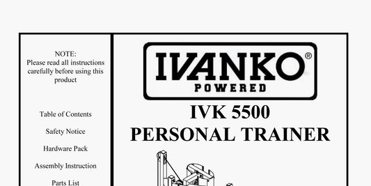 IVK-5500 Personal Trainer (Owner's Manual)