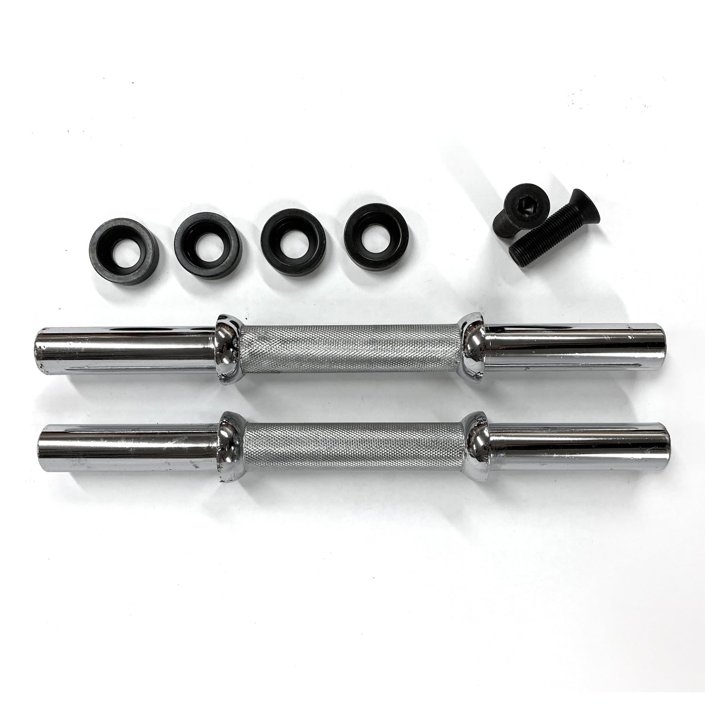 IVANKO 27MM Chrome Dumbbell Handles, Pair, Discontinued stock.