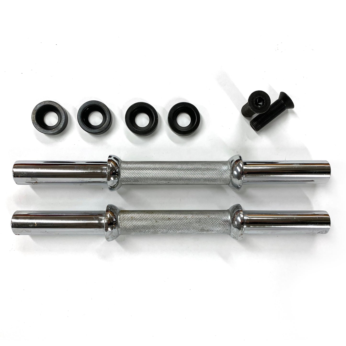 IVANKO 27MM Chrome Dumbbell Handles, Pair, Discontinued stock.