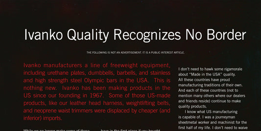 Ivanko Quality Recognizes No Border