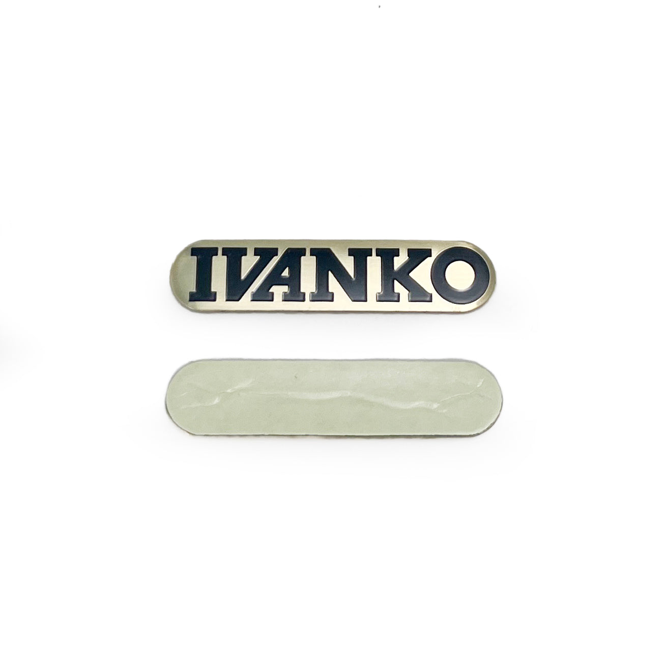 IVANKO Brass Name (Logo) Plate insert for dumbbell end plates - NBR/IVANKO