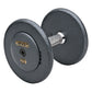 Fixed Dumbbell Sets - Cast Iron Plates w/ Ductile Cast Iron End Plates, Grey | R/EP-1.25