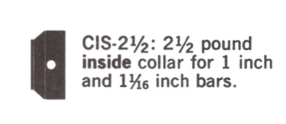 Inside & Outside Cast-Iron Collars, Grey, for 1" & 1-1/16" bars